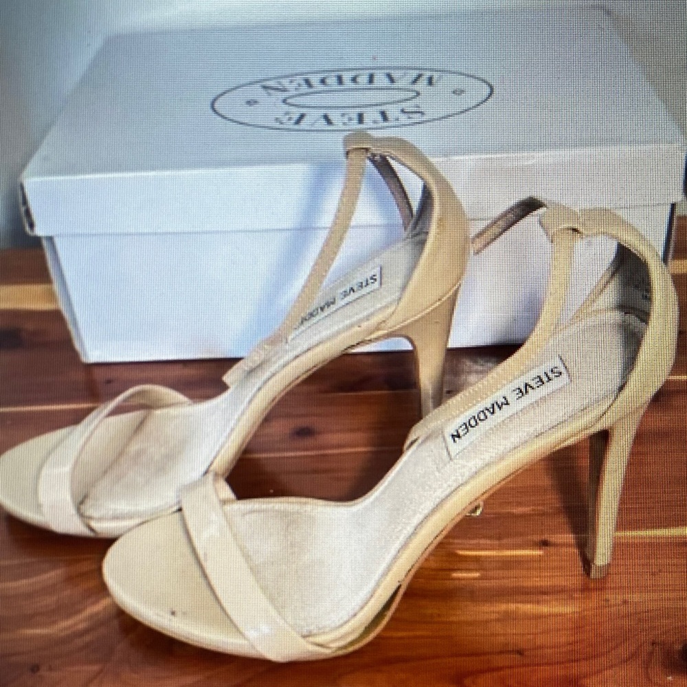 Steve Madden Beige Strappy Heels